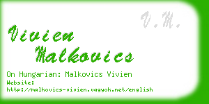 vivien malkovics business card